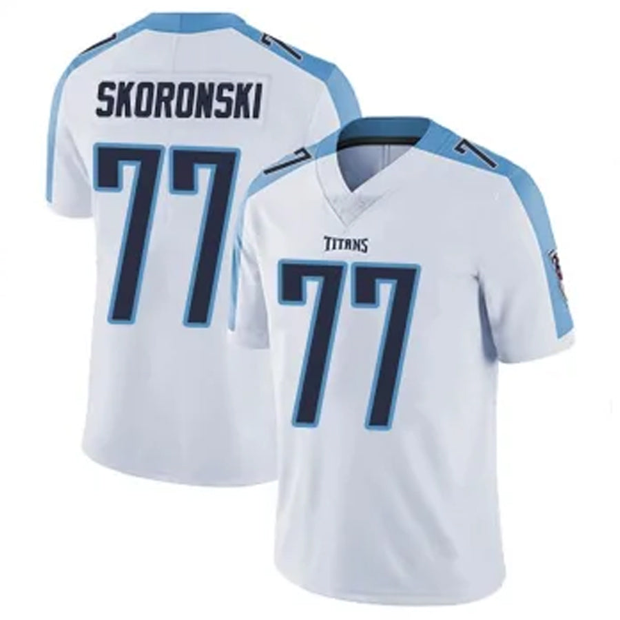 T.Titans #77 Peter Skoronski Player White Vapor Limited Football Jerseys football jersey product view 1