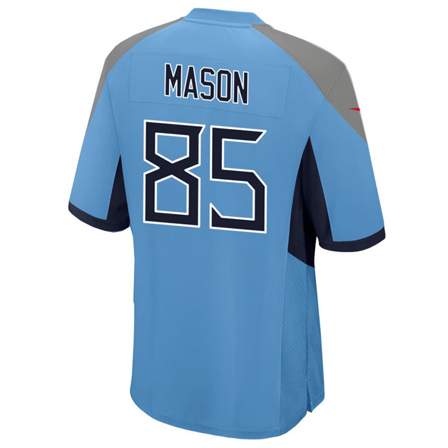 T.Titans #85 Derrick Mason Player Light Blue Home Game Football Jerseys football jersey product view 1
