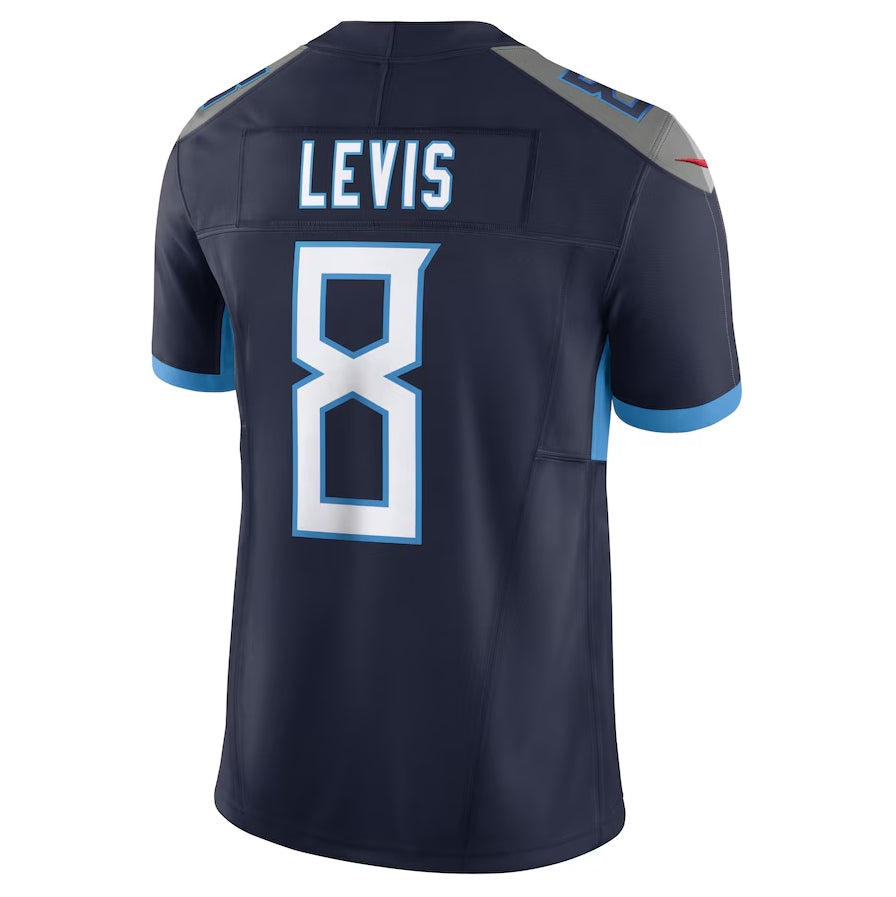 T.Titans #8 Will Levis Player Navy Vapor F.U.S.E. Limited Stitched American Football Jerseys football jersey product view 1