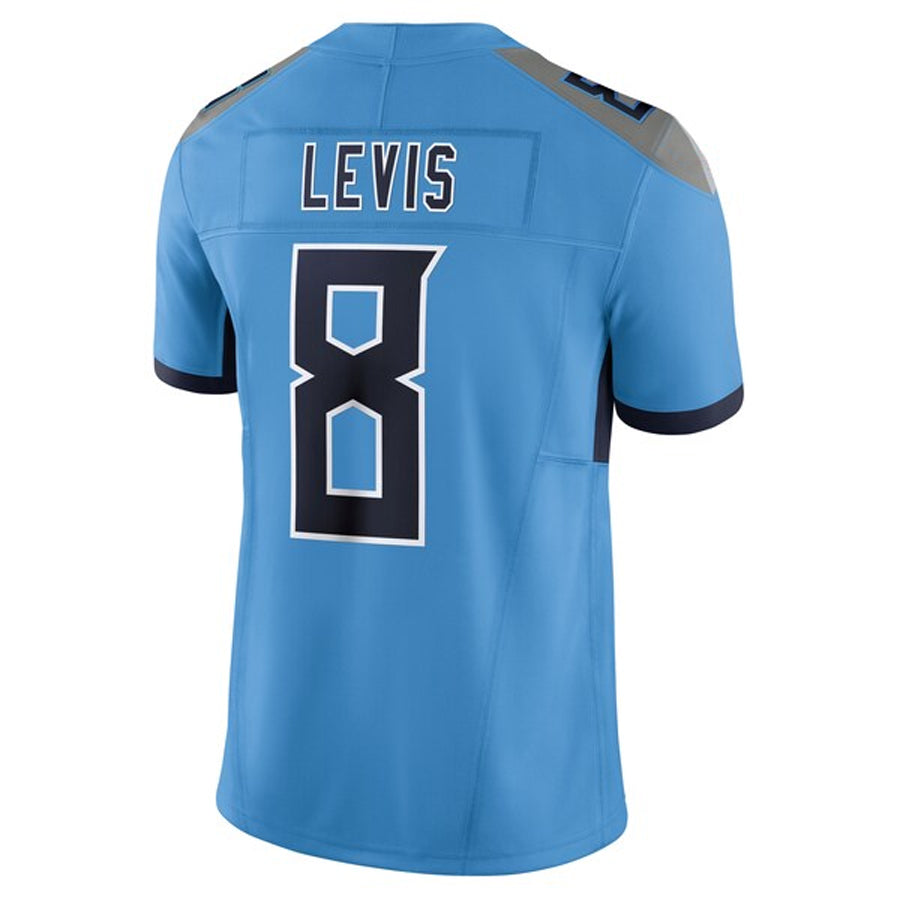 T.Titans #8 Will Levis Player Light Blue Vapor Limited Football Jerseys football jersey product view 1
