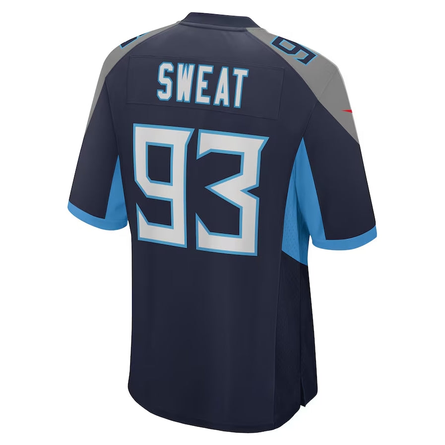 T.Titans #93 T'Vondre Sweat Player Navy Game Stitched American Football Jerseys football jersey product view 1