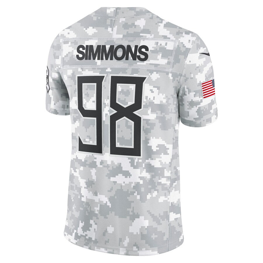 T.Titans #98 Jeffery Simmons Player Arctic Camo Salute To Service Limited Football Jerseys football jersey product view 1