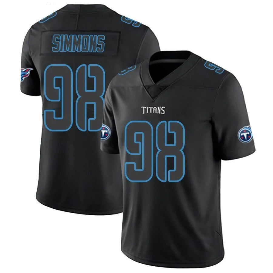 T.Titans #98 Jeffery Simmons Player Elite Light Blue Vapor Untouchable Football Jerseys football jersey product view 1