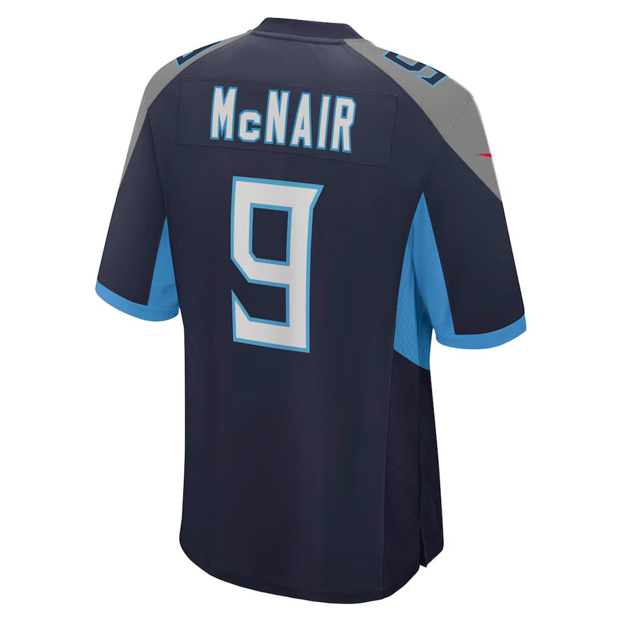 T.Titans #9 Steve McNair Player Navy Home Game Football Jerseys football jersey product view 1
