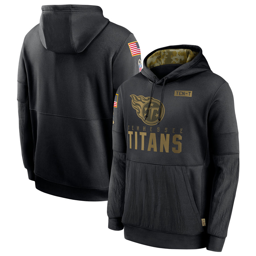 T.Titans Black Salute to Service Pullover Hoodie Game Football Jerseys football jersey product view 1