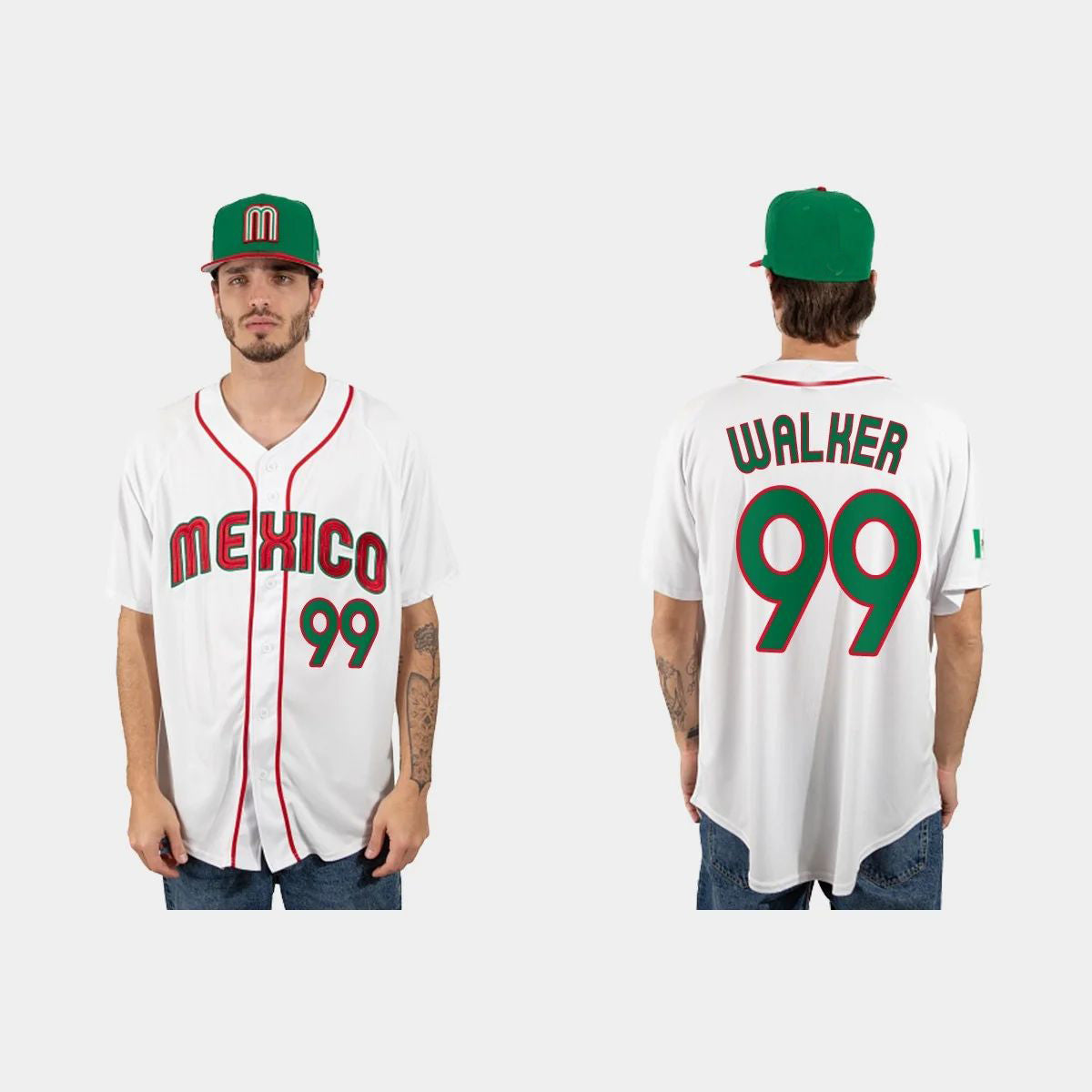 #99 TAIJUAN WALKER MEXICO BASEBALL 2023 WORLD BASEBALL CLASSIC JERSEY ¨C WHITE Stitches Baseball Jerseys baseball jersey product view 1