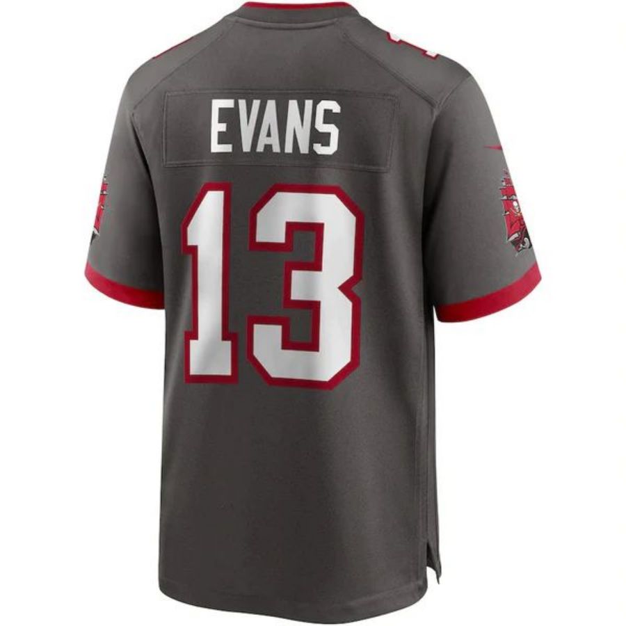 #13 Mike Evans Player TB.Buccaneers Pewter Game Football Jerseys football jersey product view 1