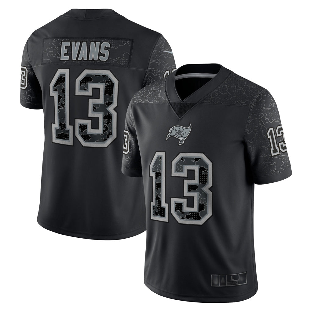 TB.Buccaneers #13 Mike Evans Player Black RFLCTV Limited Football Jerseys football jersey product view 1