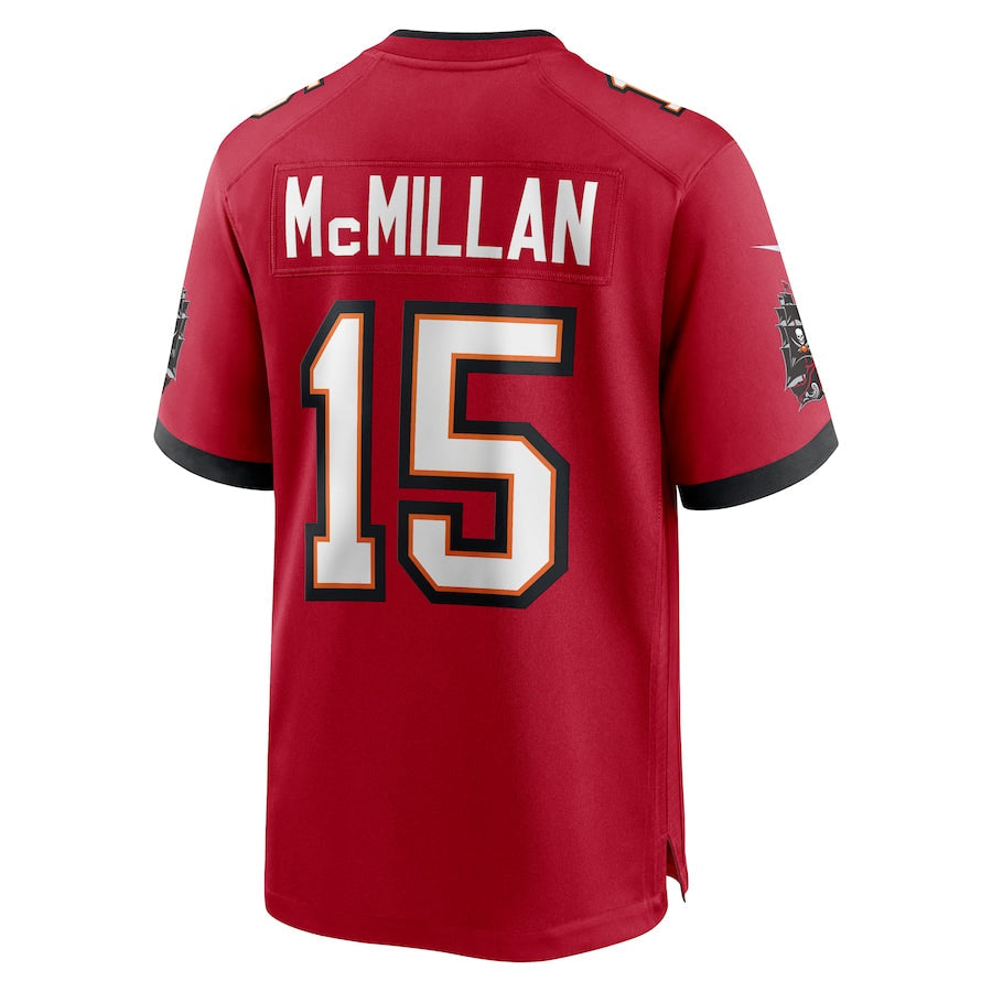 TB.Buccaneers #15 Jalen McMillan Player Red Home Game Football Jerseys football jersey product view 1