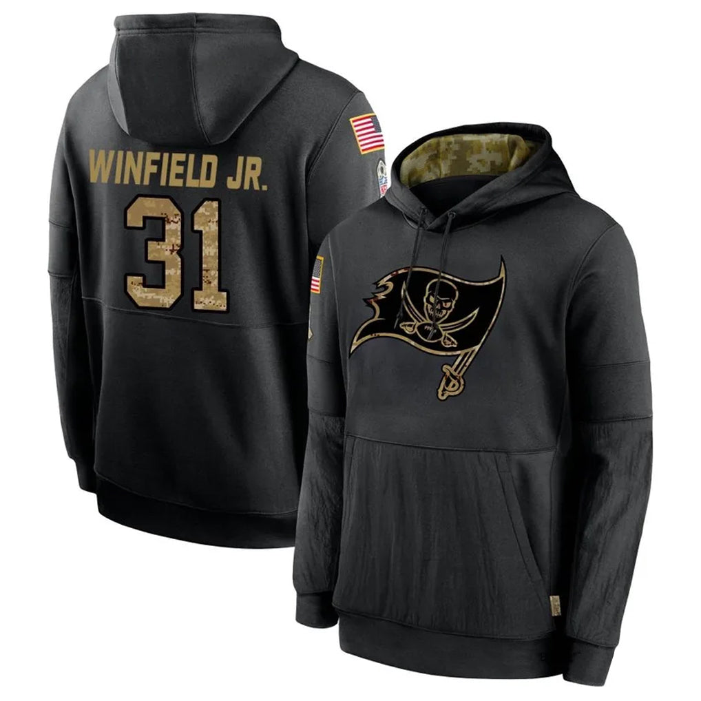 TB.Buccaneers #31 Antoine Winfield Jr. Player Black Salute to Service Hoodies Football Jerseys football jersey product view 1