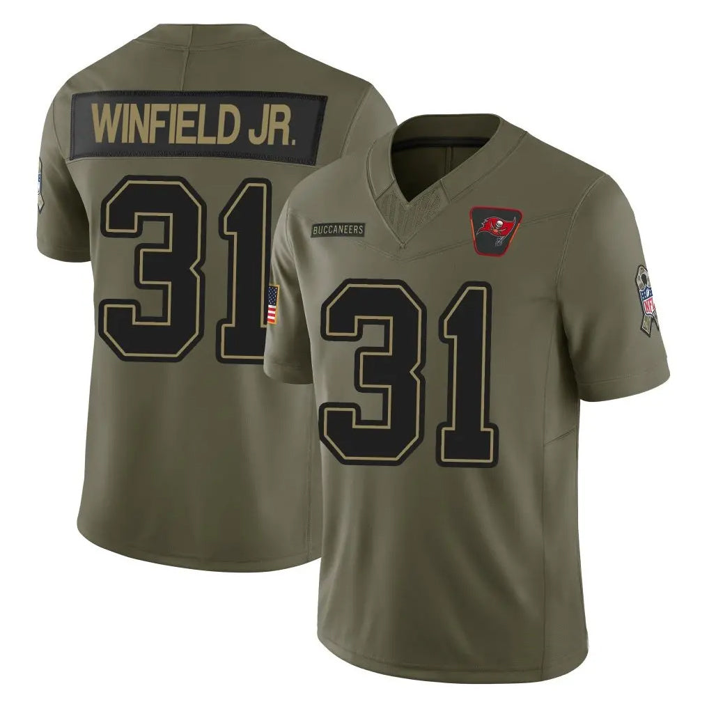 TB.Buccaneers #31 Antoine Winfield Jr. Player Olive Salute To Service Limited Football Jerseys football jersey product view 1