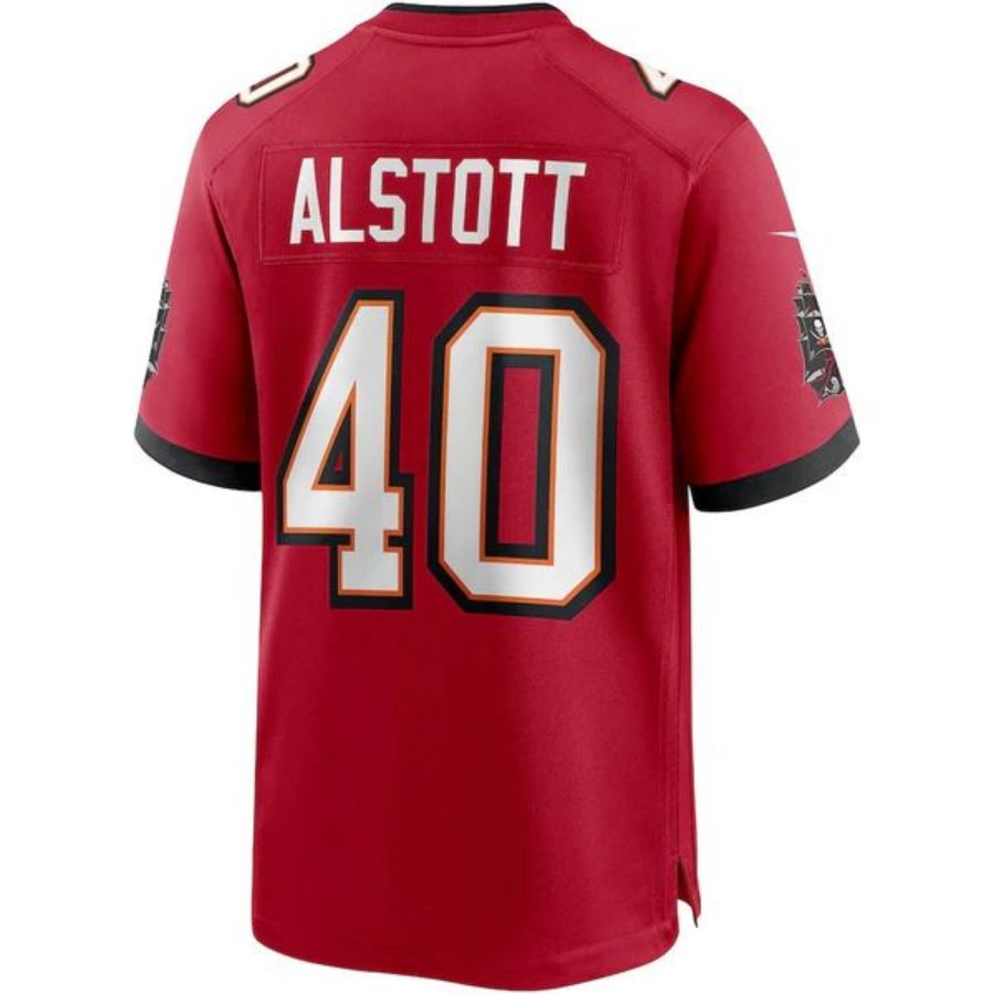 #40 Mike Alstott Player TB.Buccaneers Red Game Football Jerseys football jersey product view 1