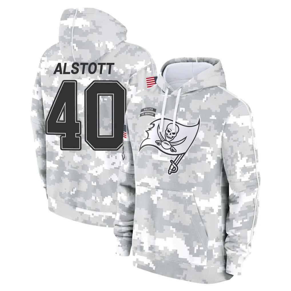 TB.Buccaneers #40 Mike Alstott Player Arctic Camo Salute to Service Hoodies Football Jerseys football jersey product view 1
