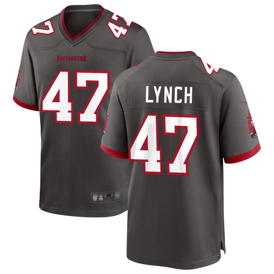 TB.Buccaneers #47 John Lynch Player Pewter Home Game Football Jerseys football jersey product view 1