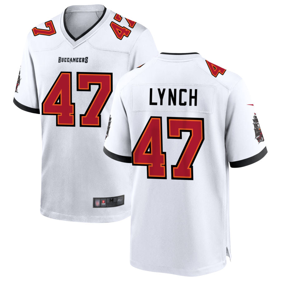 TB.Buccaneers #47 John Lynch Player White Home Replica Football Jerseys football jersey product view 1