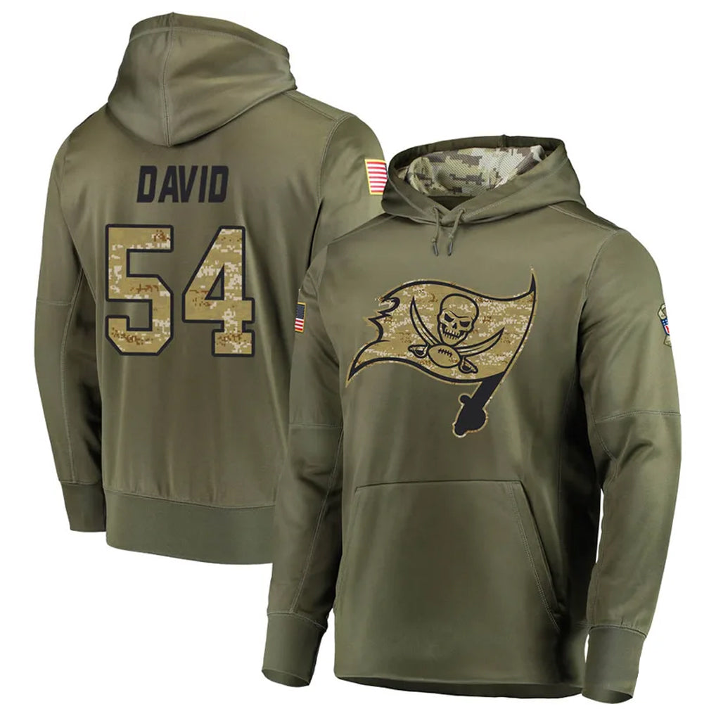 TB.Buccaneers #54 Lavonte David Player Olive Salute to Service Hoodies Football Jerseys football jersey product view 1