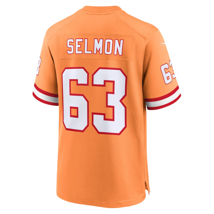 TB.Buccaneers #63 Lee Roy Selmon Player Orange Home Game Football Jerseys football jersey product view 1