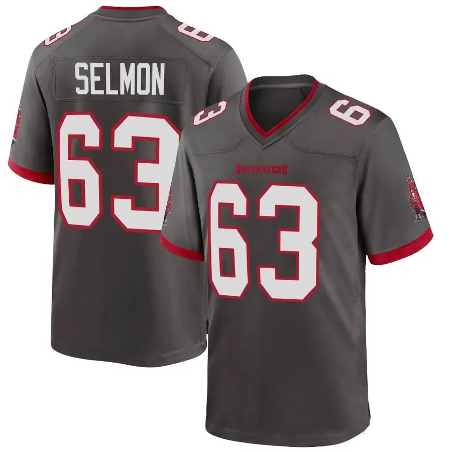 TB.Buccaneers #63 Lee Roy Selmon Player Pewter Game Football Jerseys football jersey product view 1