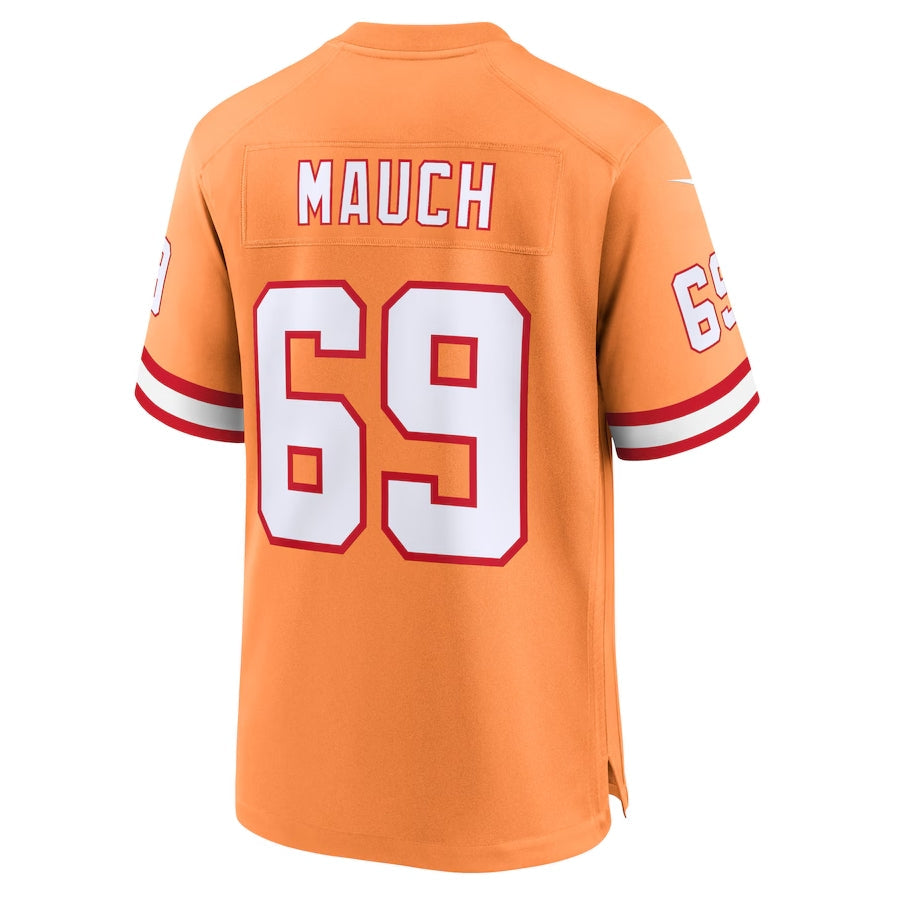 TB.Buccaneers #69 Cody Mauch Player Orange Throwback Game Stitched American Football Jerseys football jersey product view 1