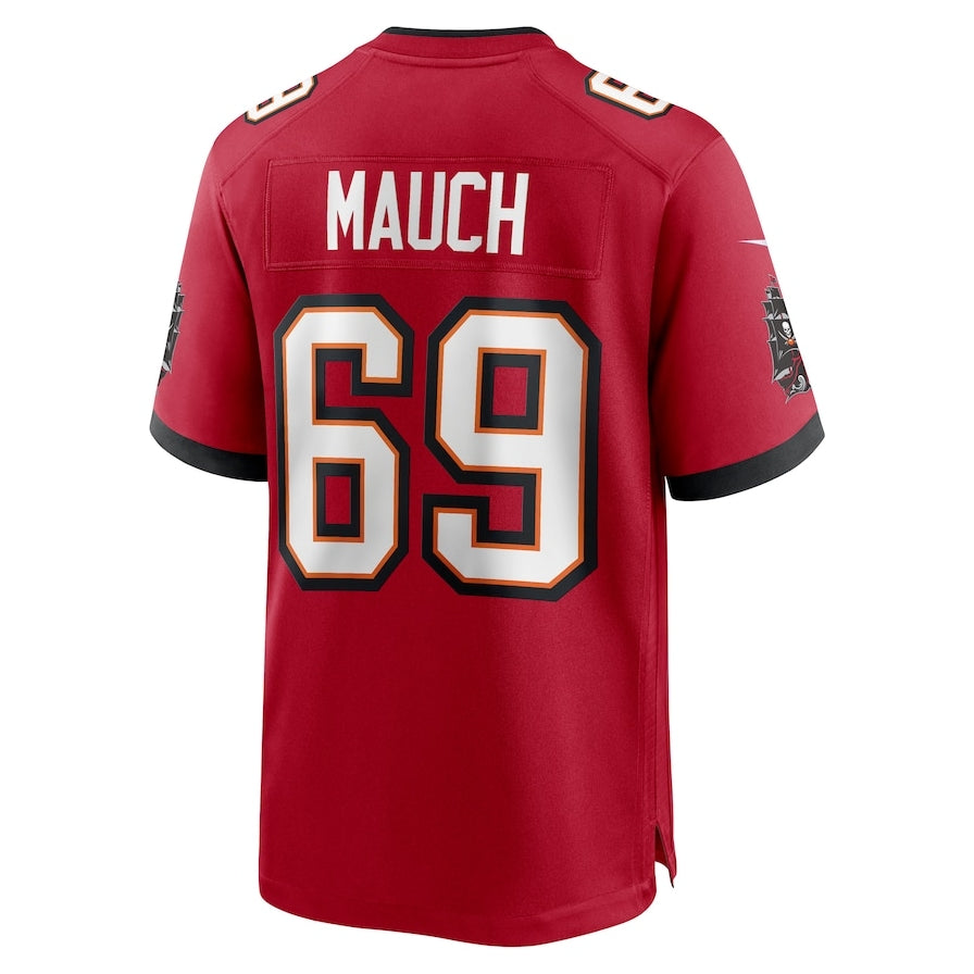 TB.Buccaneers #69 Cody Mauch Player Red Game Stitched American Football Jerseys football jersey product view 1