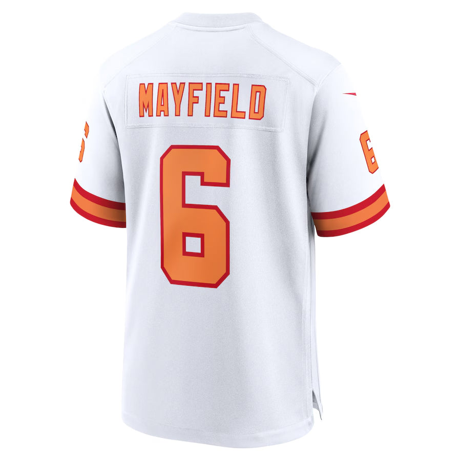 TB.Buccaneers #6 Baker Mayfield Player White Home Game Football Jerseys football jersey product view 1