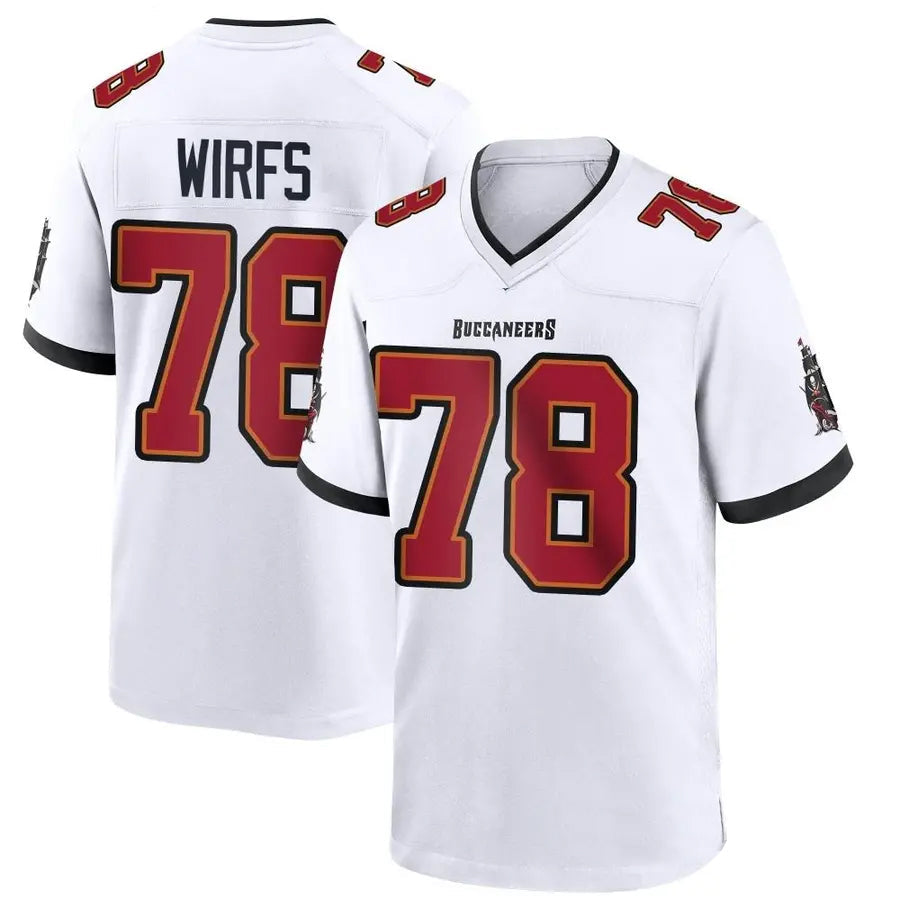 TB.Buccaneers #78 Tristan Wirfs Player White Home Game Football Jerseys football jersey product view 1
