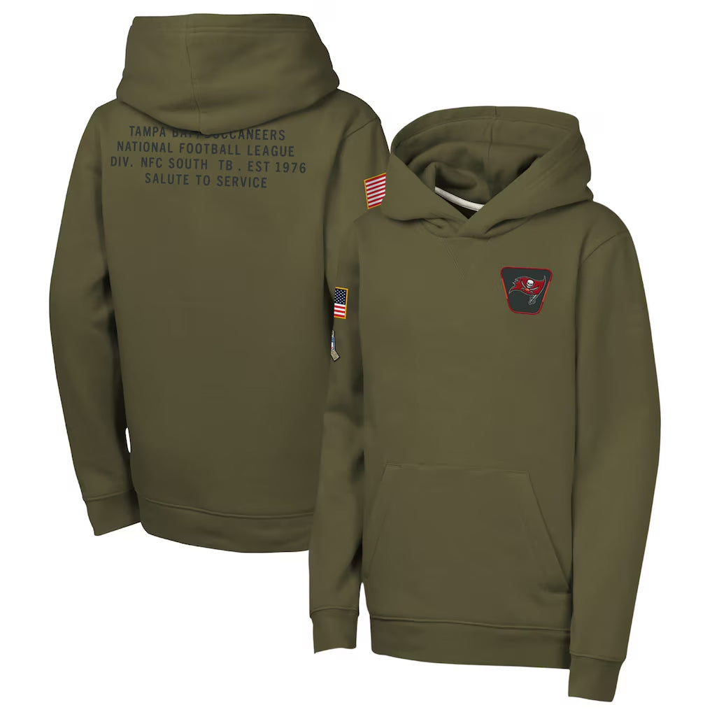 TB.Buccaneers Player Olive Salute to Service Club Fleece Hoodie Football Jerseys football jersey product view 1