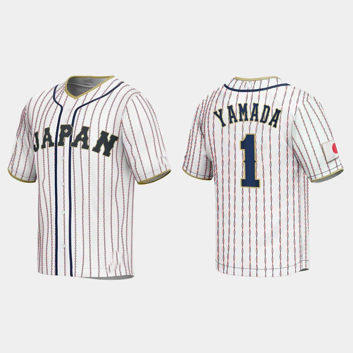 #1 TETSUTO YAMADA JAPAN BASEBALL 2023 WORLD BASEBALL CLASSIC JERSEY ¨C WHITE Stitches Baseball Jerseys baseball jersey product view 1
