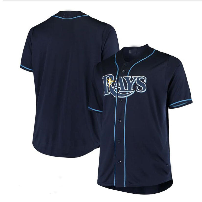 Tampa Bay Rays Big & Tall Replica Alternate Team Jersey - Navy Baseball Jerseys baseball jersey product view 1