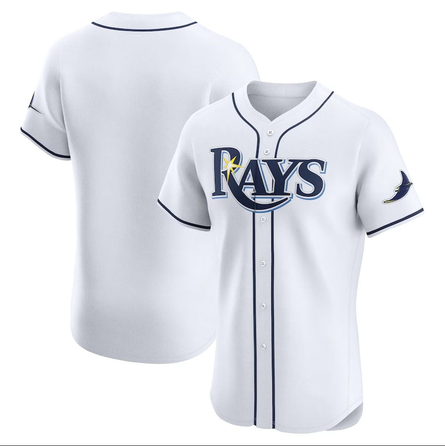 Tampa Bay Rays Home Elite Jersey - White Stitched Baseball Jersey baseball jersey product view 1
