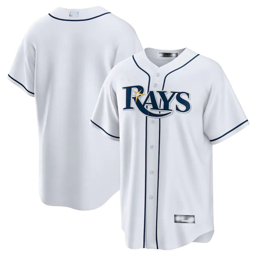 Tampa Bay Rays White Home Blank Replica Jersey Baseball Jerseys baseball jersey product view 1
