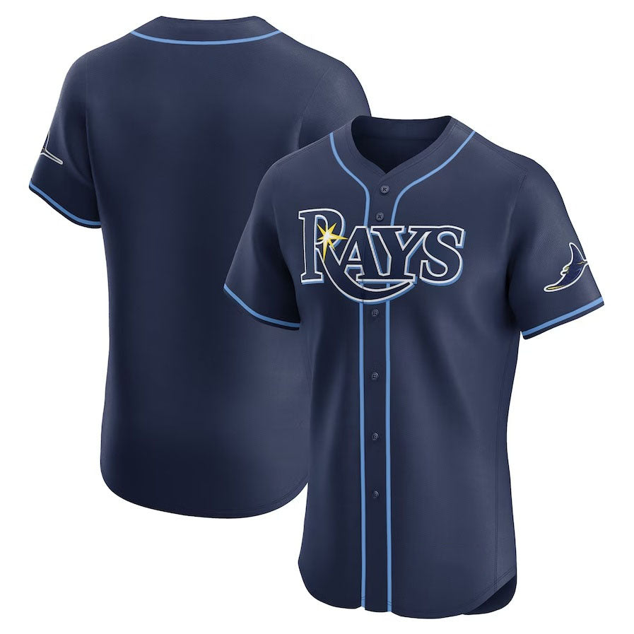 Tampa Bay Rays Road Elite Jersey - Navy Stitched Baseball Jersey baseball jersey product view 1