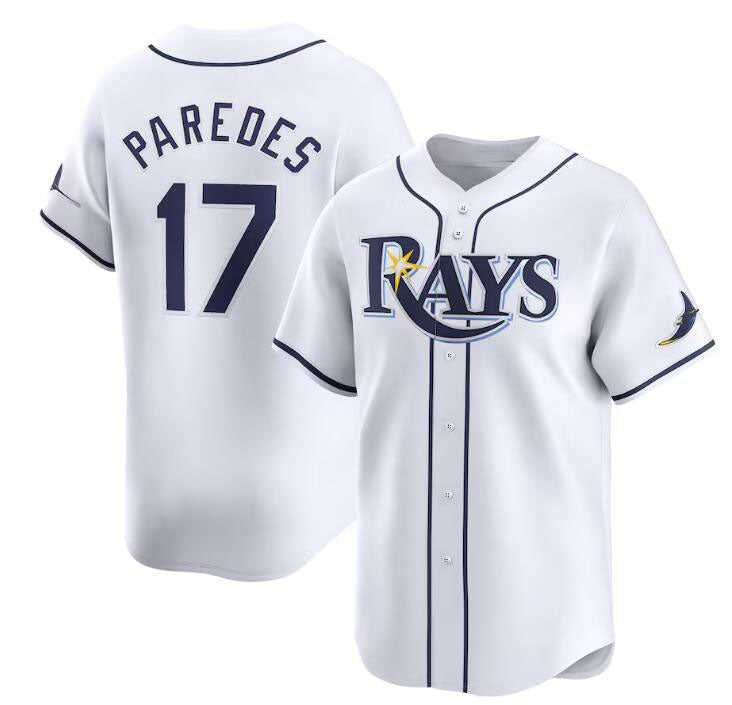 Tampa Bay Rays #17 Isaac Paredes White Home Limited Stitched Baseball Jersey baseball jersey product view 1