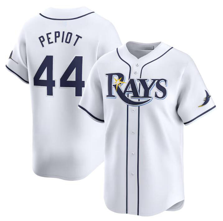 Tampa Bay Rays #44 Ryan Pepiot White Home Limited Stitched Baseball Jersey baseball jersey product view 1