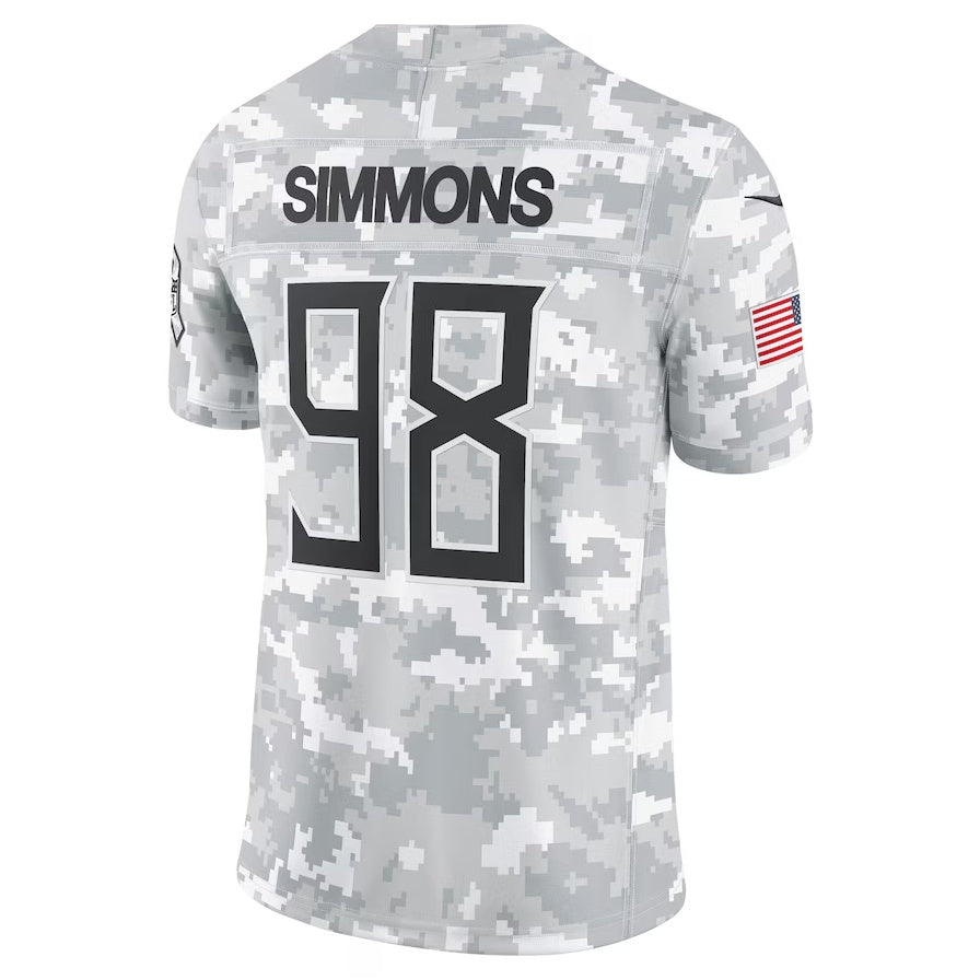 T.Titans #98 Jeffery Simmons Player Arctic Camo Salute to Service Limited Stitched American Football Jerseys football jersey product view 1
