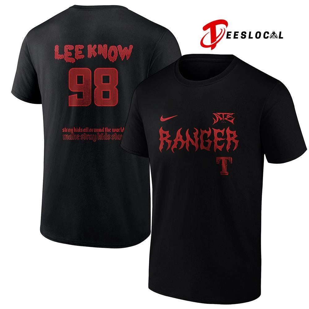 Texas Rangers x Stray Kids Lee Know all around the - Adult & Kids T-Shirts, Sweatshirts & Hoodies apparel design preview 1