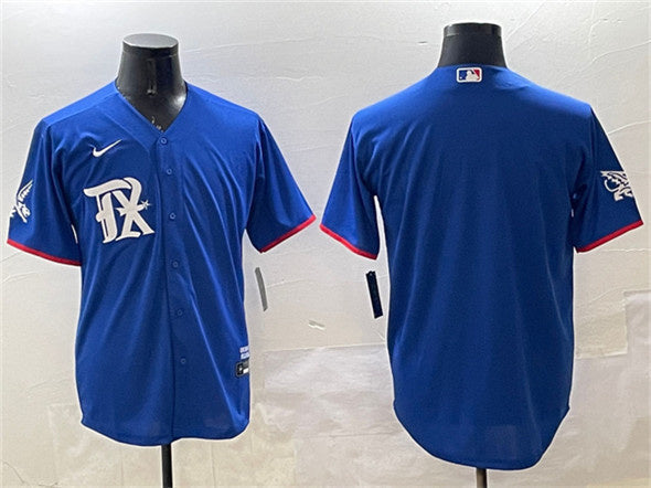 Texas Rangers Blank Royal City Connect Stitched Baseball Jersey baseball jersey product view 1