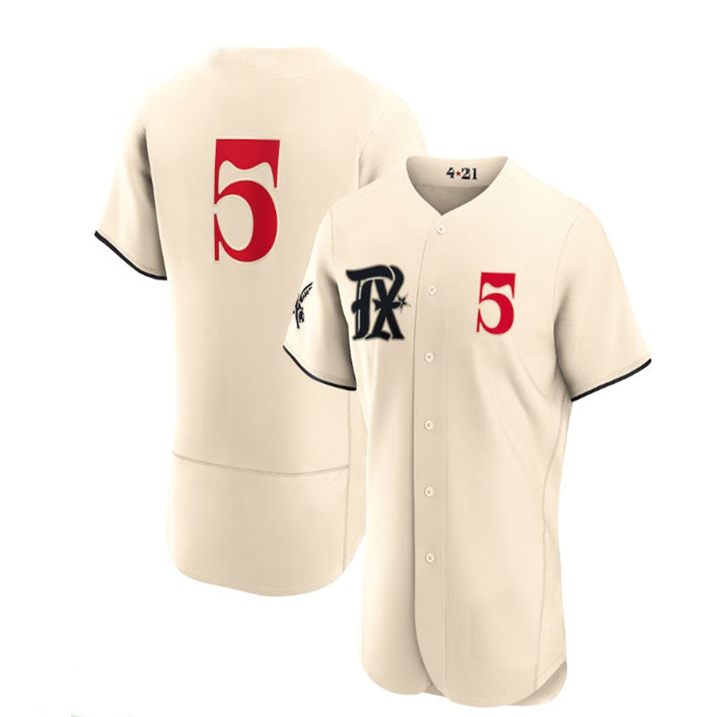 Texas Rangers #5 Corey Seager Cream 2023 City Connect Authentic Player Jersey Baseball Jerseys baseball jersey product view 1