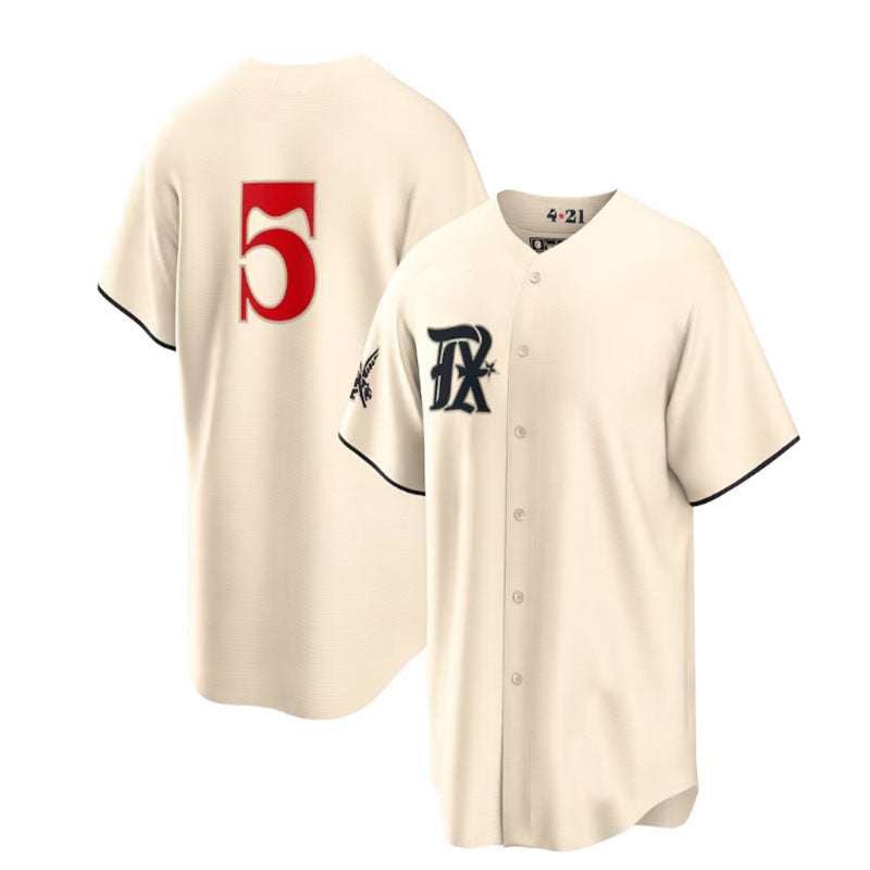 Texas Rangers #5 Corey Seager Cream 2023 City Connect Replica Player Jersey Baseball Jerseys baseball jersey product view 1