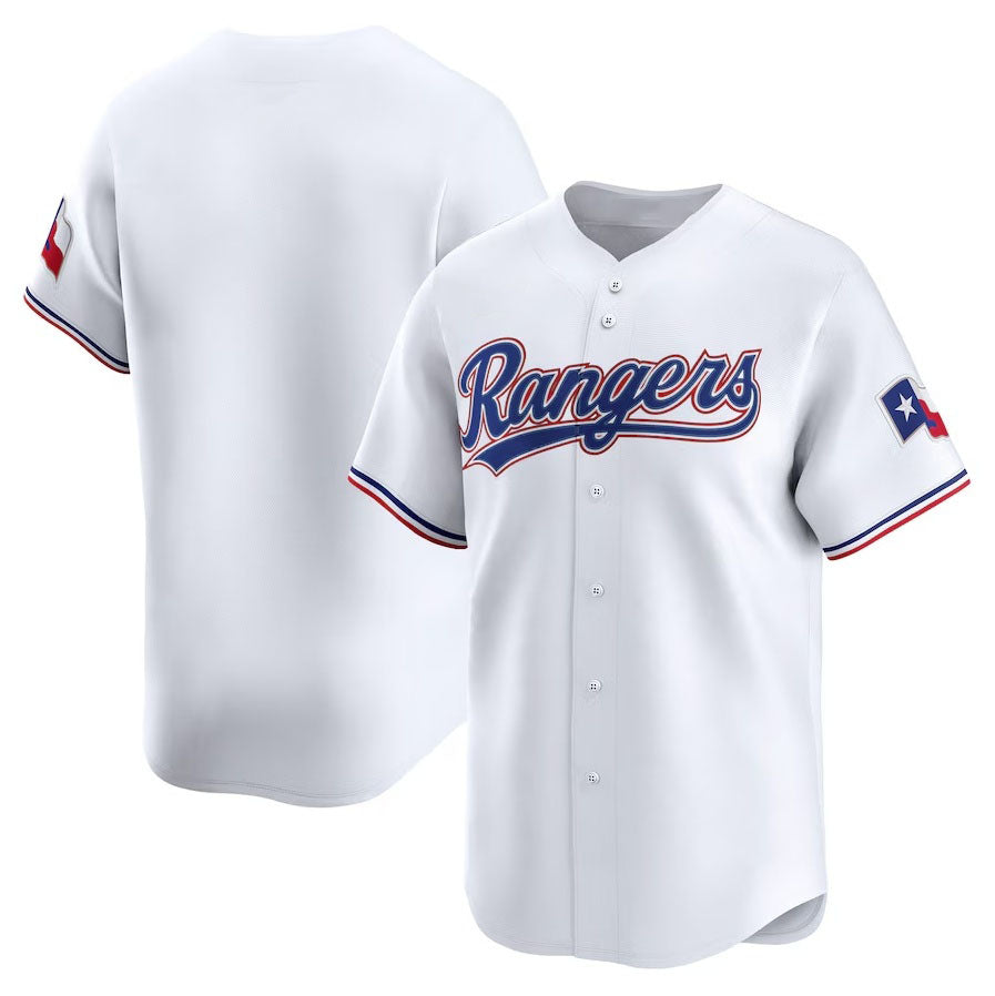 Texas Rangers Home Limited Jersey - White Baseball Jersey baseball jersey product view 1