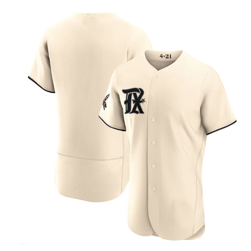 Texas Rangers Cream 2023 City Connect Authentic Jersey Baseball Jerseys baseball jersey product view 1