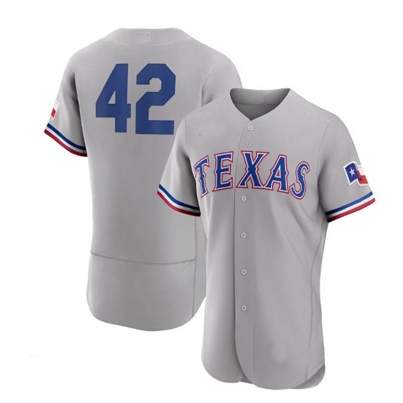 Texas Rangers #42 Gray 2023 Jackie Robinson Day Authentic Jersey Baseball Jerseys baseball jersey product view 1