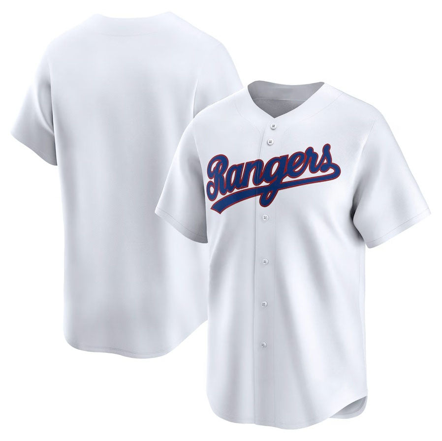 Texas Rangers Throwback Cooperstown Collection Limited Jersey - White Baseball Jersey baseball jersey product view 1