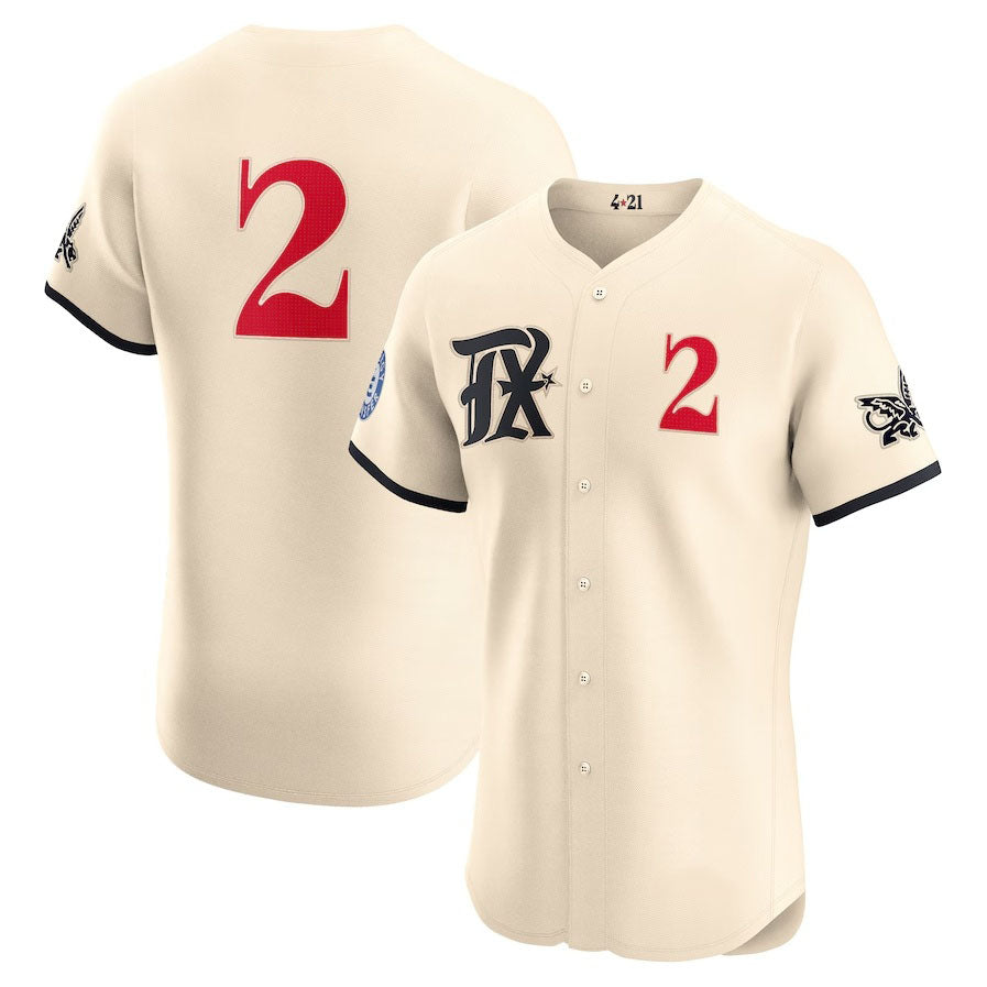 Texas Rangers #2 Marcus Semien City Connect Elite Jersey - Cream Stitched Baseball Jersey baseball jersey product view 1