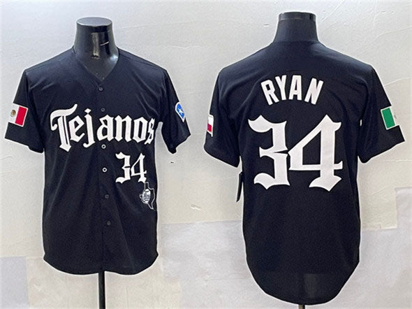 Texas Rangers #34 Nolan Ryan Black Mexico 2025 Vapor Premier Limited Stitched Baseball Jersey baseball jersey product view 1