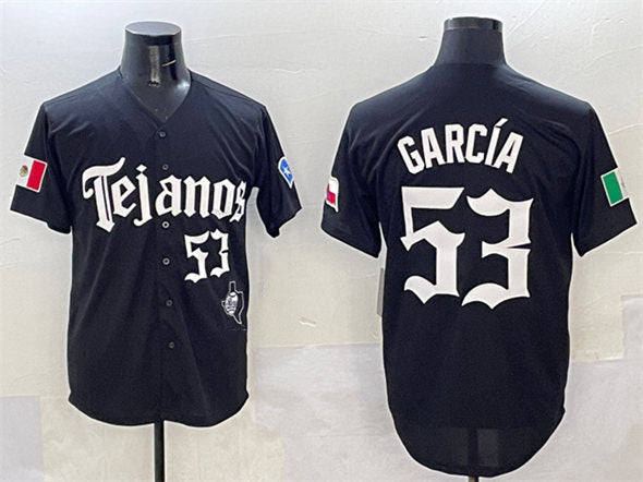 Texas Rangers #53 Adolis Garc¨ªa Black Mexico 2025 Vapor Premier Limited Stitched Baseball Jersey baseball jersey product view 1