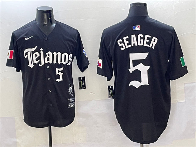 Texas Rangers #5 Corey Seager Black Mexico 2025 Vapor Premier Limited Stitched Baseball Jersey baseball jersey product view 1