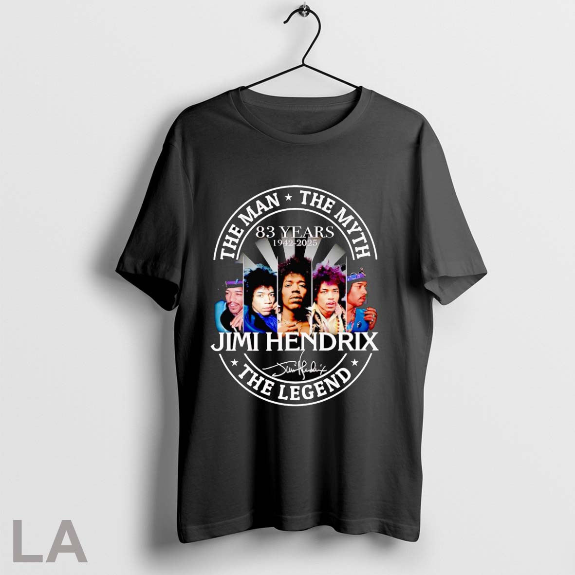 The Man Myth Legend 83 Years 1942 2025 Jimi Hendrix - Adult & Kids T-Shirts, Sweatshirts & Hoodies apparel design preview 1