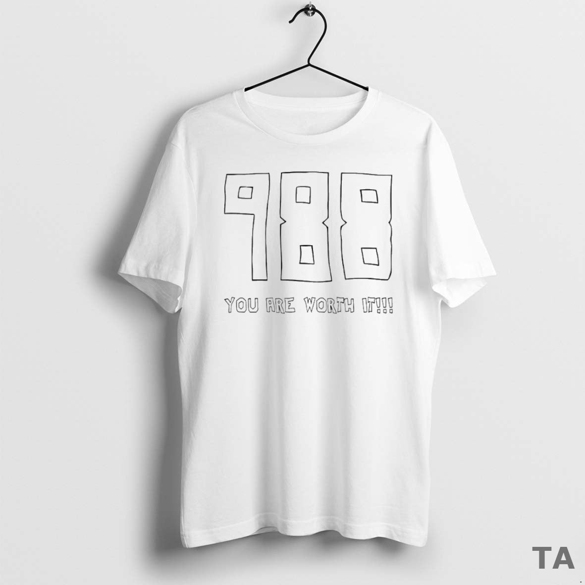 Top 988 You Are Worth It Circle Sweater - Adult & Kids T-Shirts, Sweatshirts & Hoodies apparel design preview 1