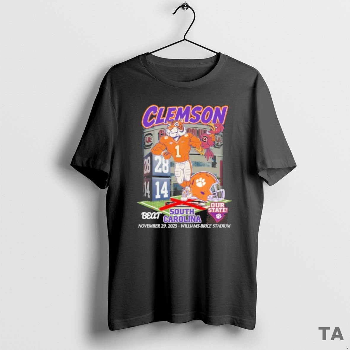 Top Clemson Tigers Beat South Carolina Our State - Adult & Kids T-Shirts, Sweatshirts & Hoodies apparel design preview 1